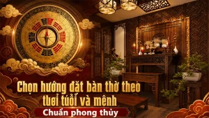 Cách chọn hướng đặt bàn thờ theo tuổi và mệnh chuẩn phong thủy