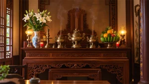 Phong thủy bàn thờ gia tiên : Nguyên tắc bài trí hút tài lộc